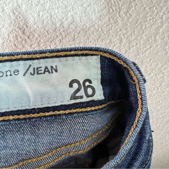 Rag & Bone Dest Chester Blue Distress Low Rise Capri Skinny Jeans Womens Size 26 - Picture 6 of 12